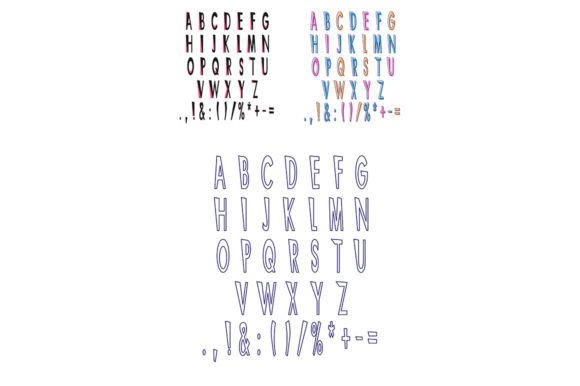 Amusing Modern Style Alphabet Set: A Graphic Design Asset for Crafts and Branding