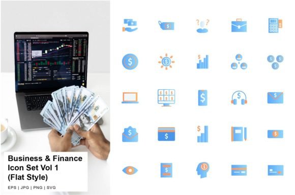 Business and Finance Icon Flat Vol 1 Graphics and Icons Review