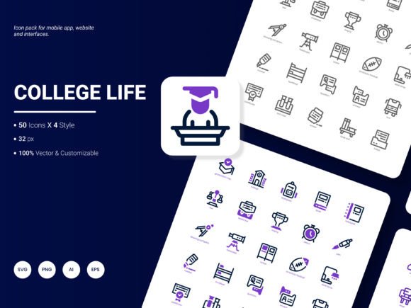 College Life Icon Pack: Essential Graphics and Icons for Modern Blogs