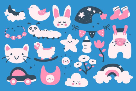 Cute Baby Doodle Illustration Graphics and Illustrations Review
