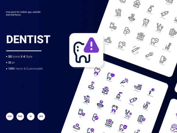 Dentist Icon Pack: Essential Graphics and Icons for Editorial Design
