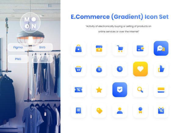 Ecommerce Gradient Icon Set: Graphics and Icons for Modern Branding