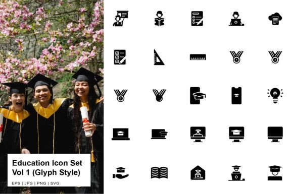 Education Icon Set Glyph Vol 1 Review