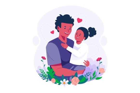 Father's Day Illustration AI EPS SVG for Crafters and Handmade Businesses