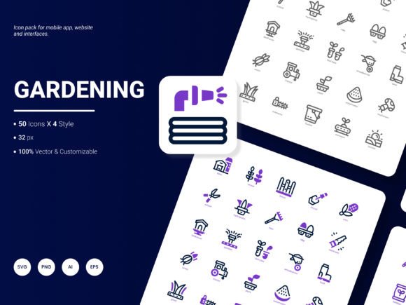 Gardening Icon Pack: Essential Graphics and Icons for Designers