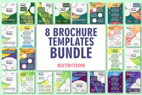 Healthy Nutrition Brochure Design Bundle: A Modern Graphic Template for Content Creators