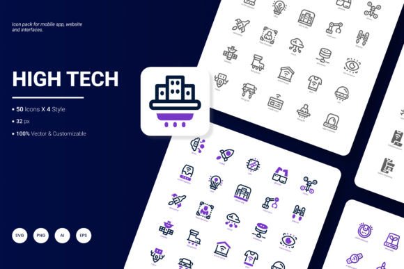 High Tech Icon Pack Review: Modern Graphics for Brand Identity
