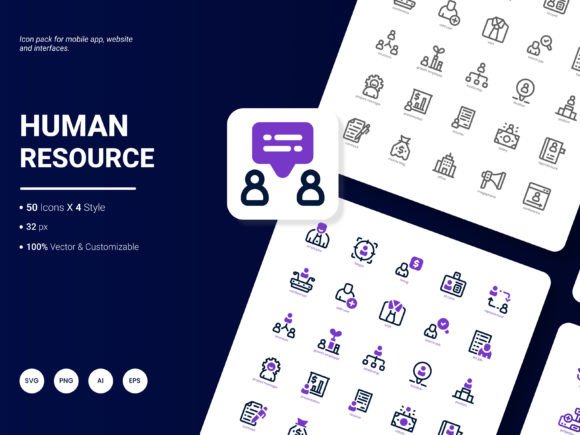 Human Resource Icon Pack: Essential Graphics and Icons for Modern Branding