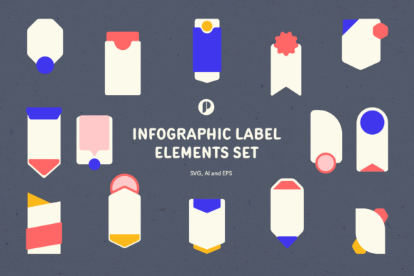 Infographic Label Elements Set: Graphics and Illustrations for Handmade Brands