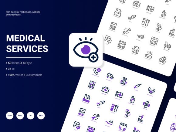 Medical Services Icon Pack: Essential Graphics and Icons for Modern Design