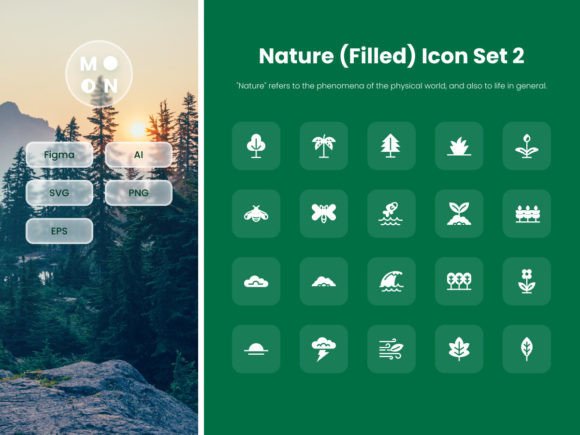 Nature Filled Icon Set 2: A Designer’s Review for Graphics and Icons