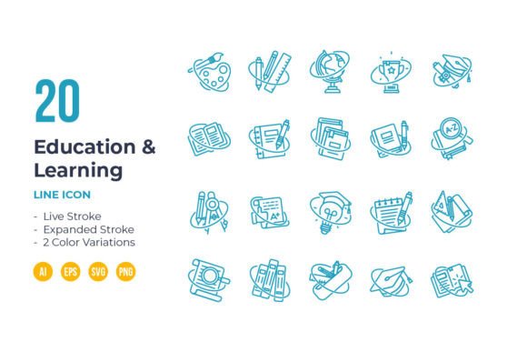 Review: Education and Learning Icon - Line Style