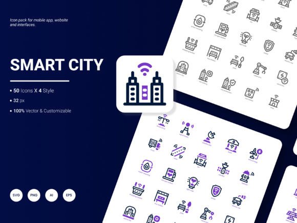 Smart City Icon Pack: Essential Graphics and Icons for Digital Sellers